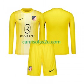 Camisolas de futebol Atlético Madrid Guarda Redes Criança Equipamento Principal 2025/26 Manga Comprida